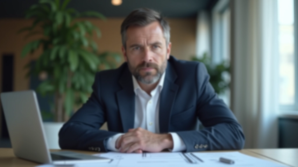Personne en réunion professionnelle avec ordinateur portable et documents financiers sur la table