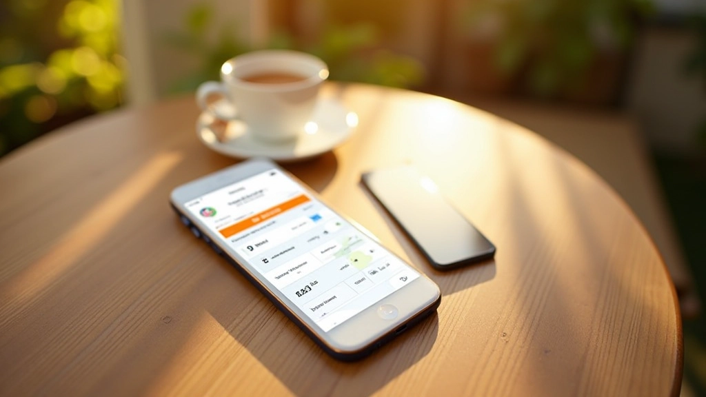 Application bancaire sur téléphone mobile montrant un graphique de budget avec alertes de dépenses